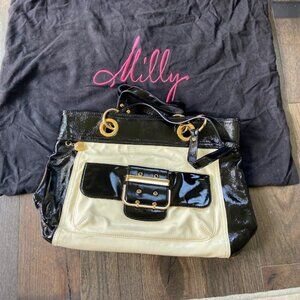 Milly Large Black/White Purse (Gently Used)